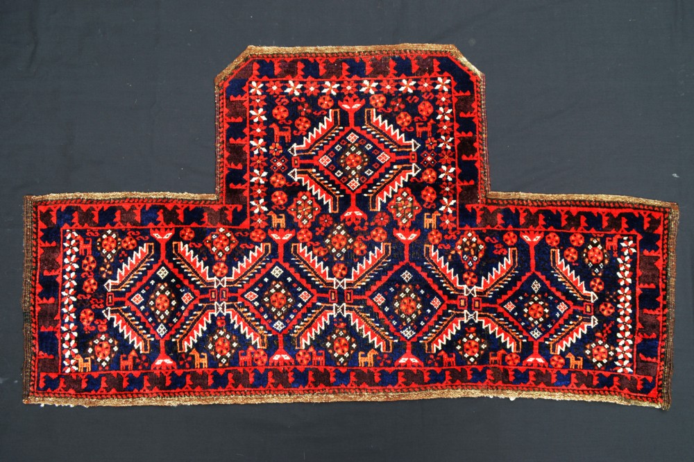 Antique Baluch 'Ru-Zini' (saddle-cover), Salar Khani Sub-Tribe, Khorassan Region, North-East Persia.