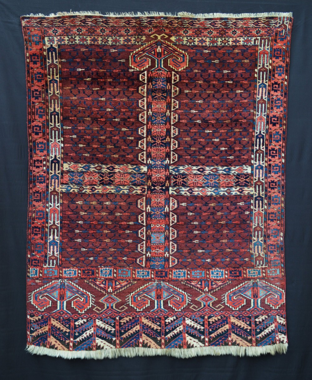 Antique Turkmen Engsi, Yomut Tribe, Trans-Caspian Steppes, Turkmenistan, Central Asia.
