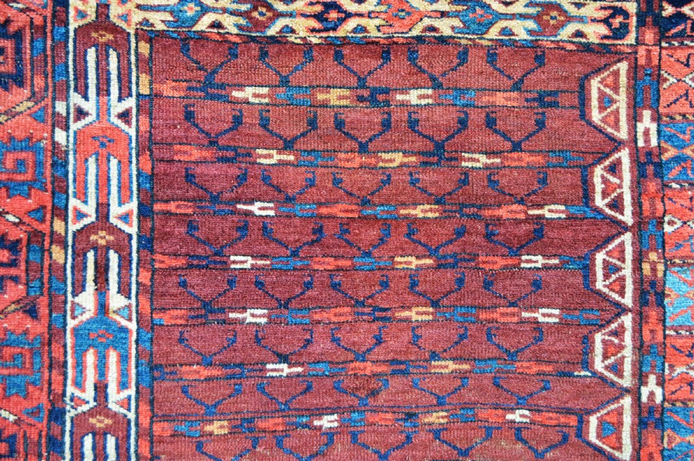Antique Turkmen Engsi, Yomut Tribe, Trans-Caspian Steppes, Turkmenistan, Central Asia. View IV