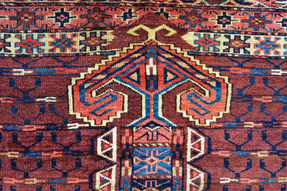 Antique Turkmen Engsi, Yomut Tribe, Trans-Caspian Steppes, Turkmenistan, Central Asia. View V