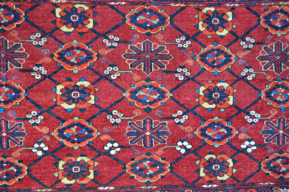 Antique Large Turkmen Storage Bagface, Ersary Tribes, Middle Amu Darya Region, Turkmenistan, Central Asia. View II