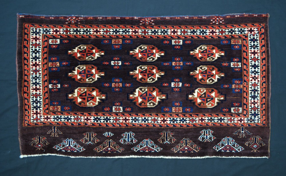 Antique Turkmen Chuval, Yomut Tribe, Trans-Caspian Steppes, Turkmenistan, Central Asia.