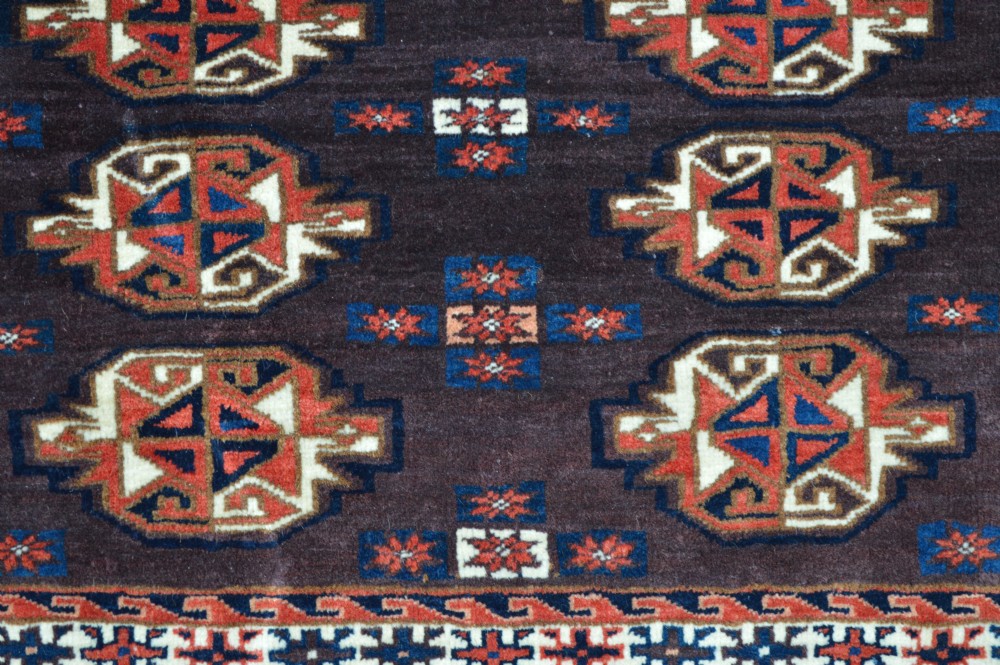 Antique Turkmen Chuval, Yomut Tribe, Trans-Caspian Steppes, Turkmenistan, Central Asia. View II