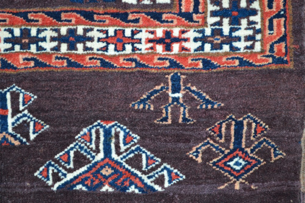 Antique Turkmen Chuval, Yomut Tribe, Trans-Caspian Steppes, Turkmenistan, Central Asia. View IV