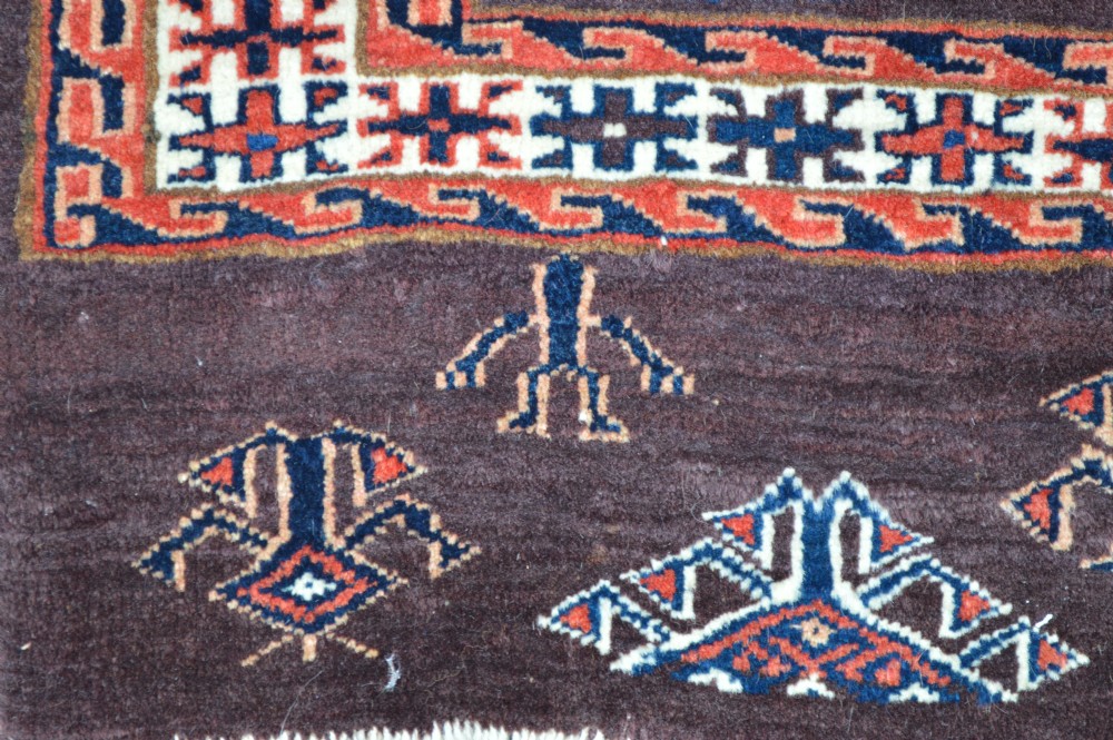 Antique Turkmen Chuval, Yomut Tribe, Trans-Caspian Steppes, Turkmenistan, Central Asia. View V