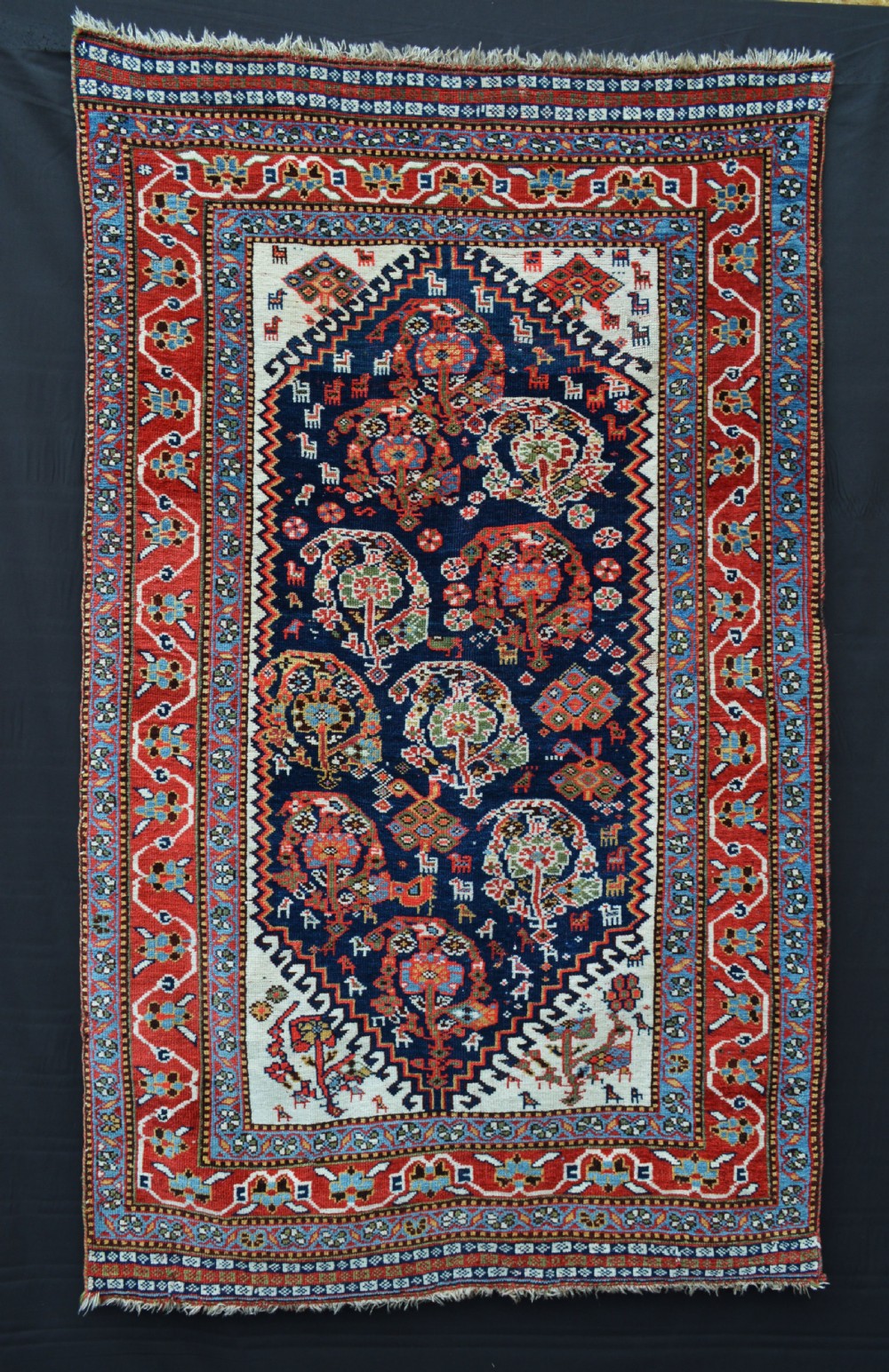 Antique Qashqa'i Rug, Possibly Shesh Boluki Tribe, Fars Province, South-West Persia.