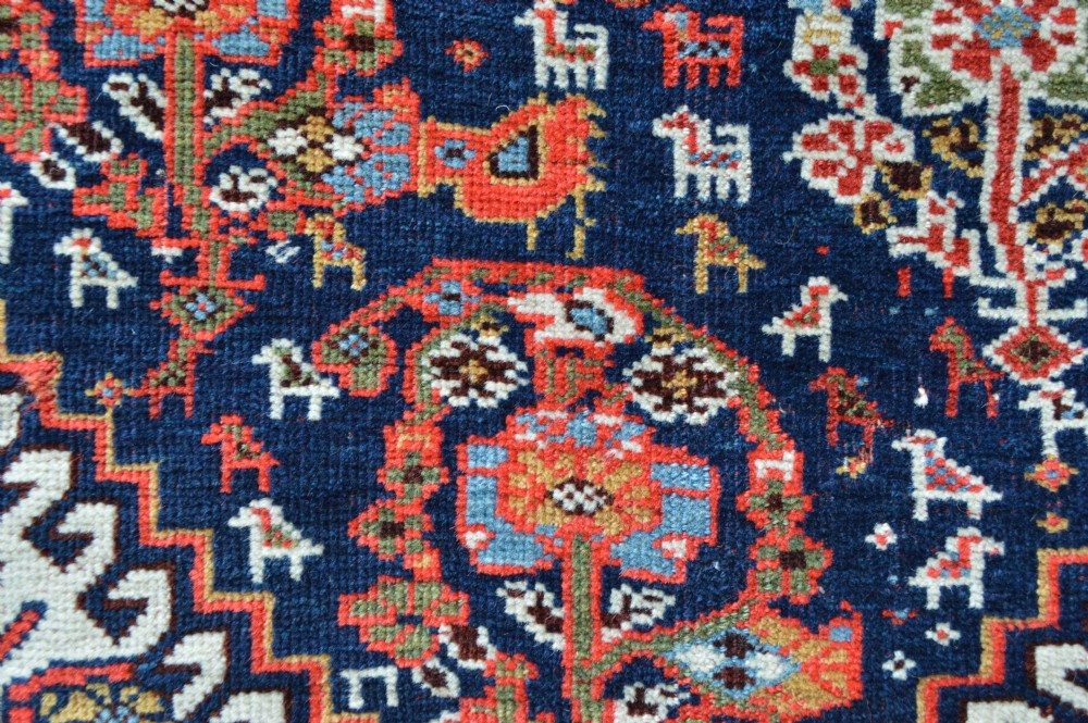 Antique Qashqa'i Rug, Possibly Shesh Boluki Tribe, Fars Province, South-West Persia. View II