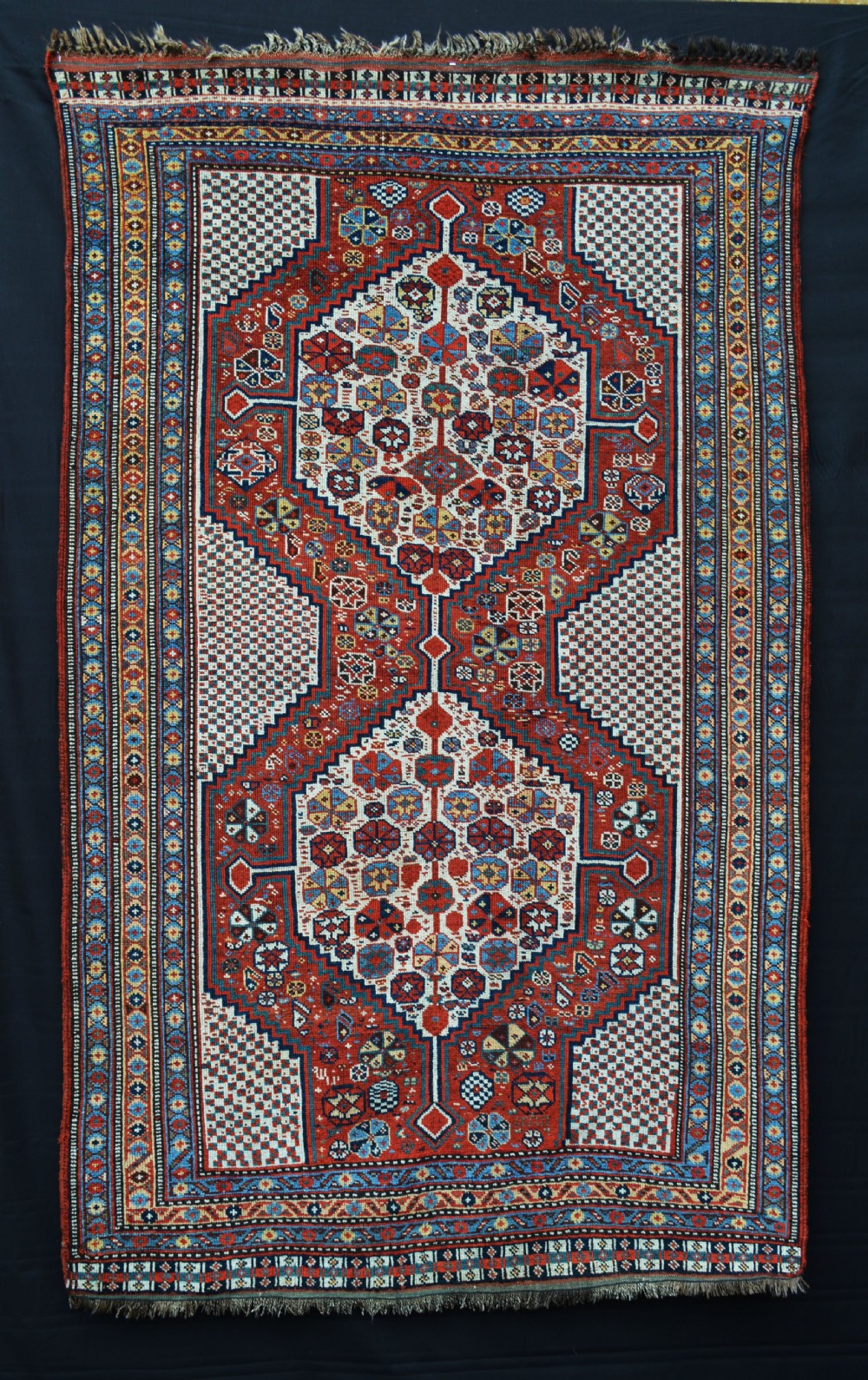 Antique Khamseh Confederacy Rug, Baharlu Taifeh, South-West Persia.