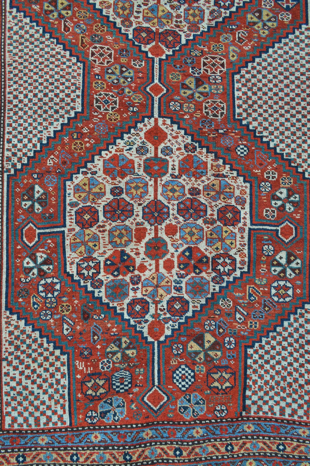 Antique Khamseh Confederacy Rug, Baharlu Taifeh, South-West Persia. View II