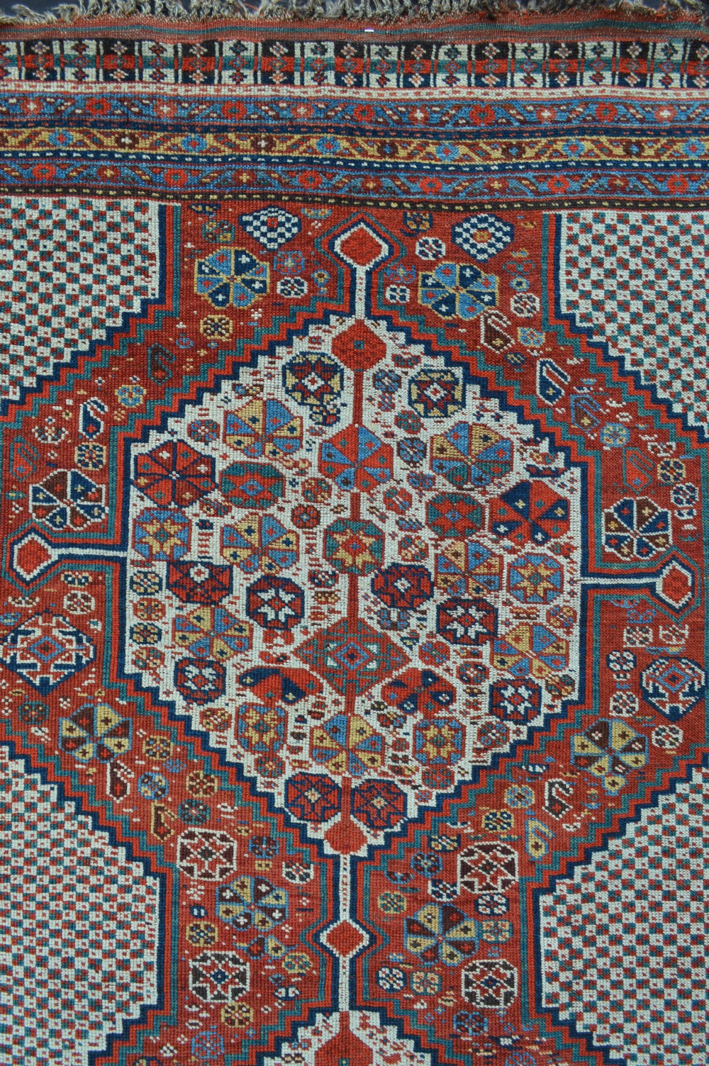 Antique Khamseh Confederacy Rug, Baharlu Taifeh, South-West Persia. View III