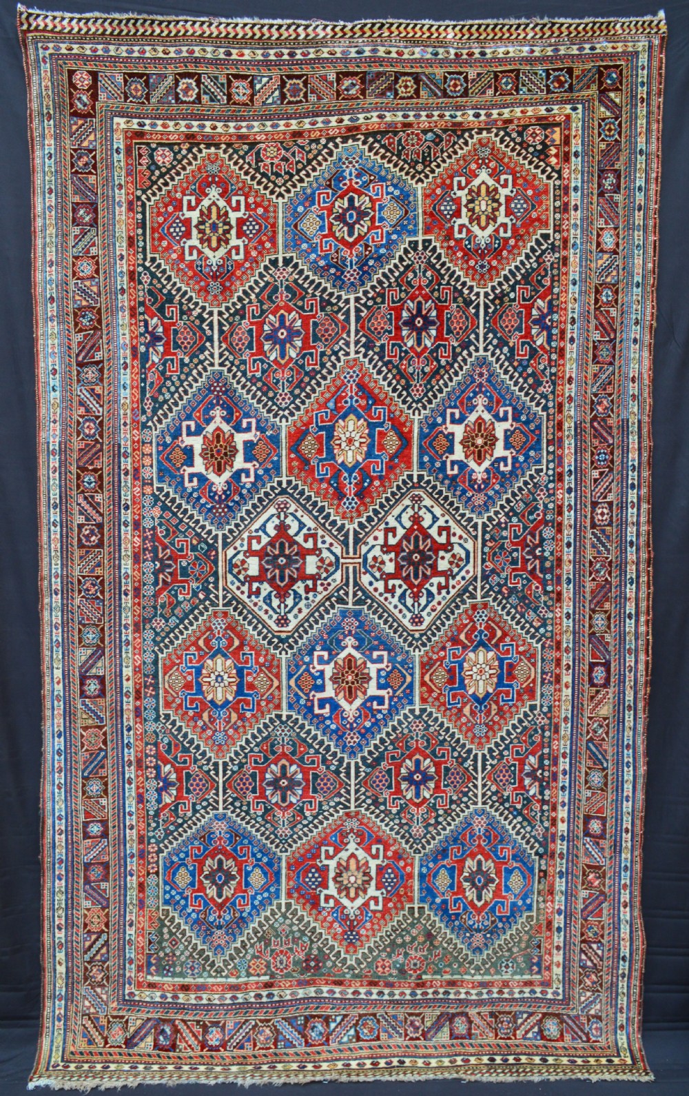 Antique Qashqa'i Carpet, Fars Province, South-west Persia.