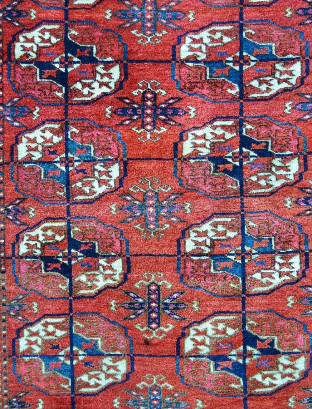 Antique Turkmen Rug, Teke Tribes, Merv Oasis, Turkmenistan, Central Asia. View IV