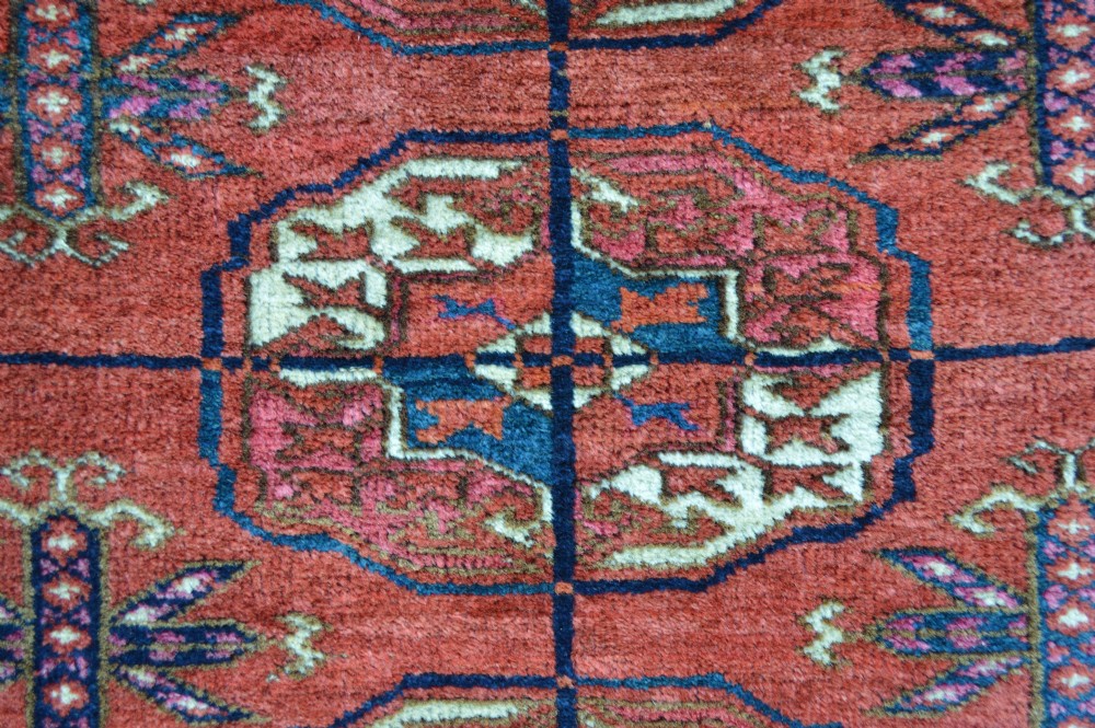 Antique Turkmen Rug, Teke Tribes, Merv Oasis, Turkmenistan, Central Asia. View VII