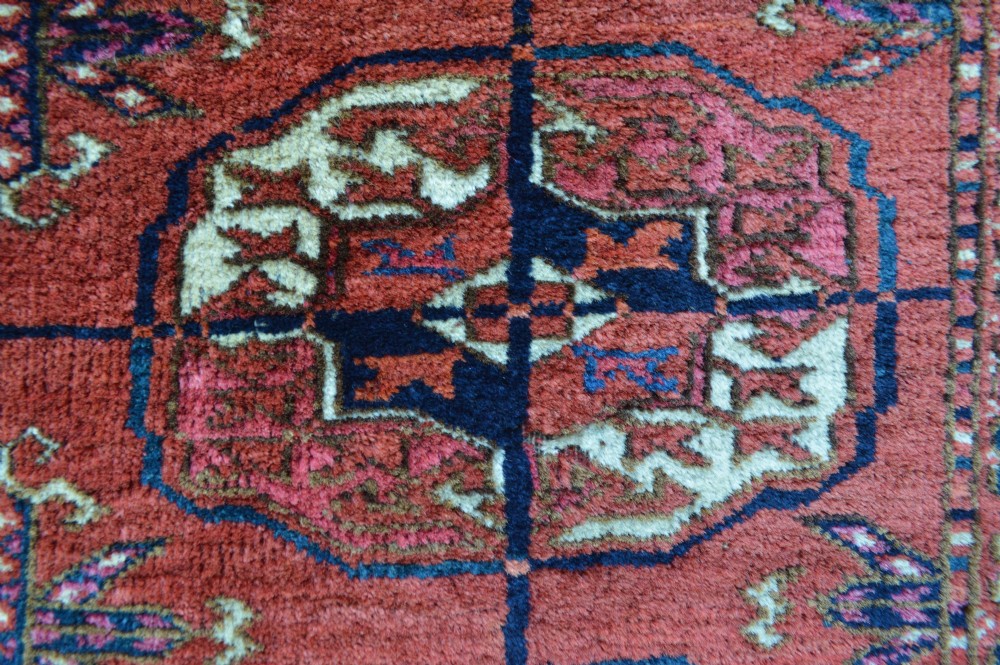 Antique Turkmen Rug, Teke Tribes, Merv Oasis, Turkmenistan, Central Asia. View VIII