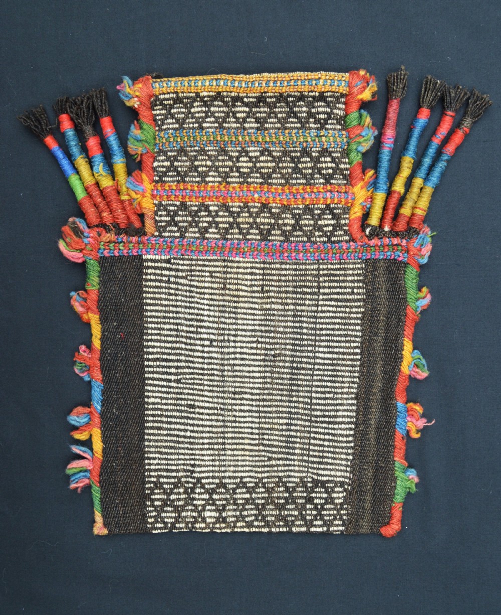 Antique Salt Bag, Darrehshuri Qashqa'i Nomads, Fars Province, South-West Persia. View III