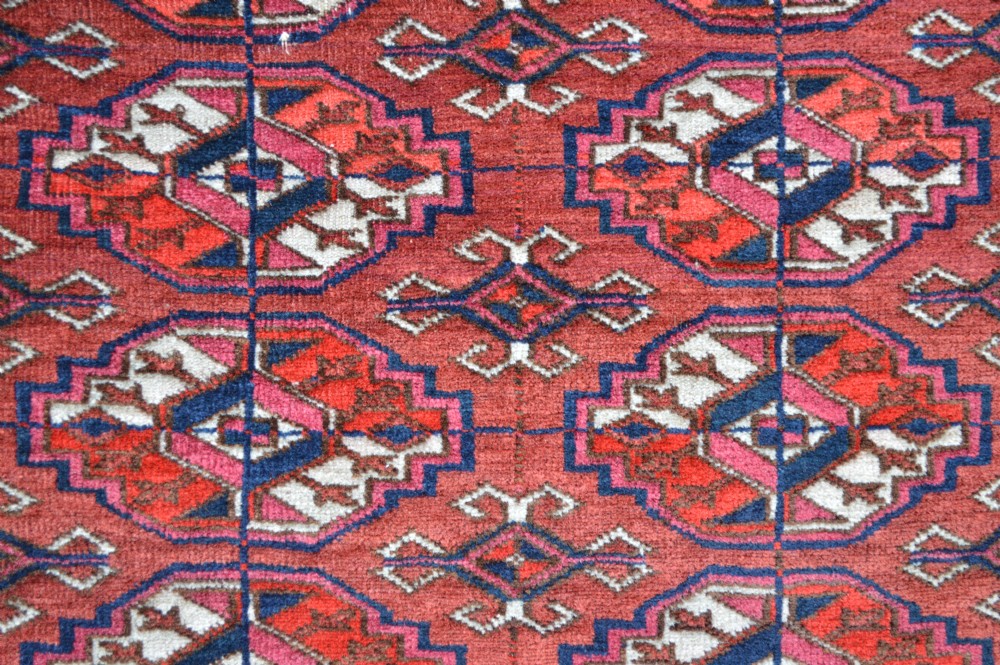 Antique Turkmen Wedding Rug, Teke Tribes, Turkmenistan, Central Asia. View II