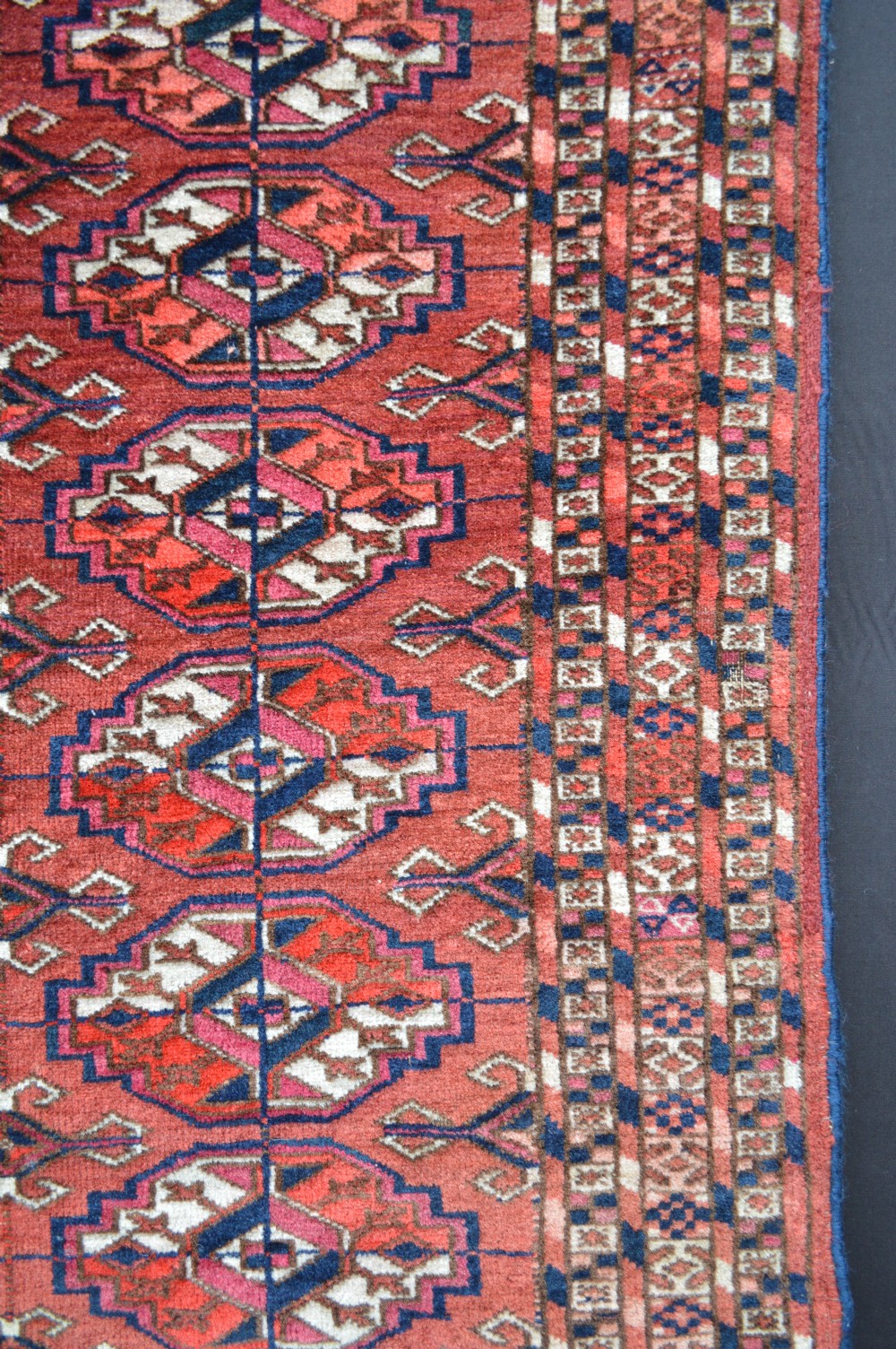 Antique Turkmen Wedding Rug, Teke Tribes, Turkmenistan, Central Asia. View III