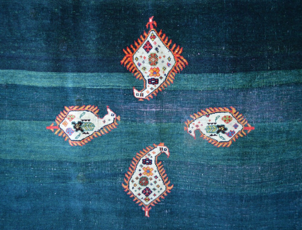 Antique Rare Qashqa'i Tribal Rug, Kashkuli Taifeh, Fars Province, South-West Persia. View V