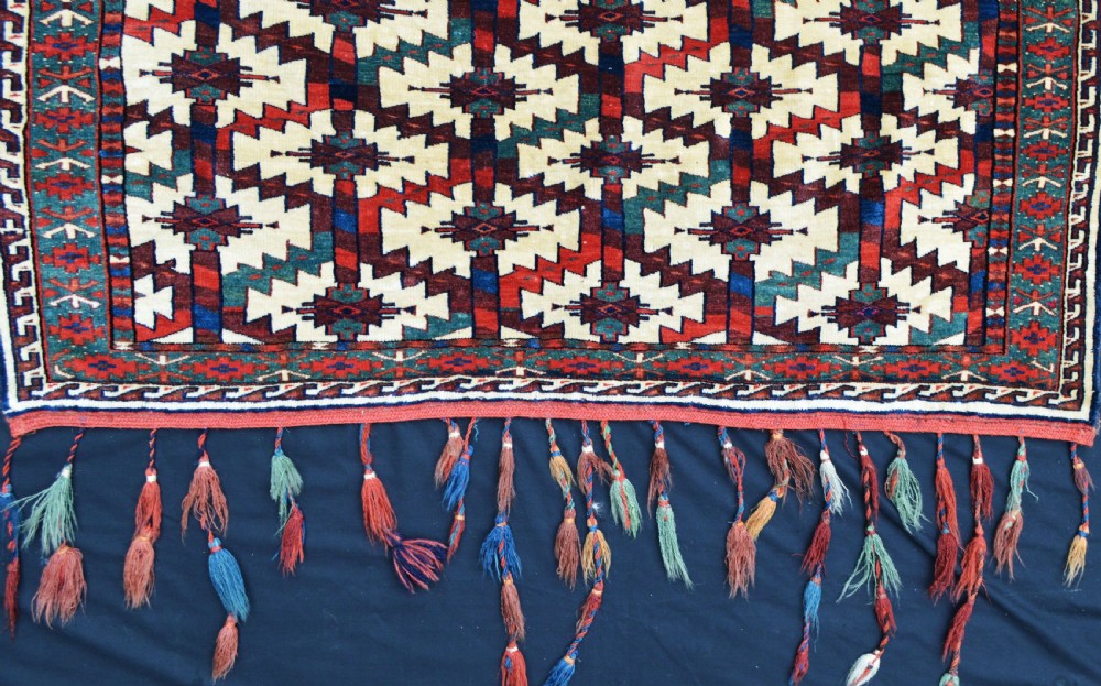 Rare Antique Turkmen Asmalyk, Yomut-Karadashli tribe, Trans-Caspian Steppes, Turkmenistan, Central Asia. View VI