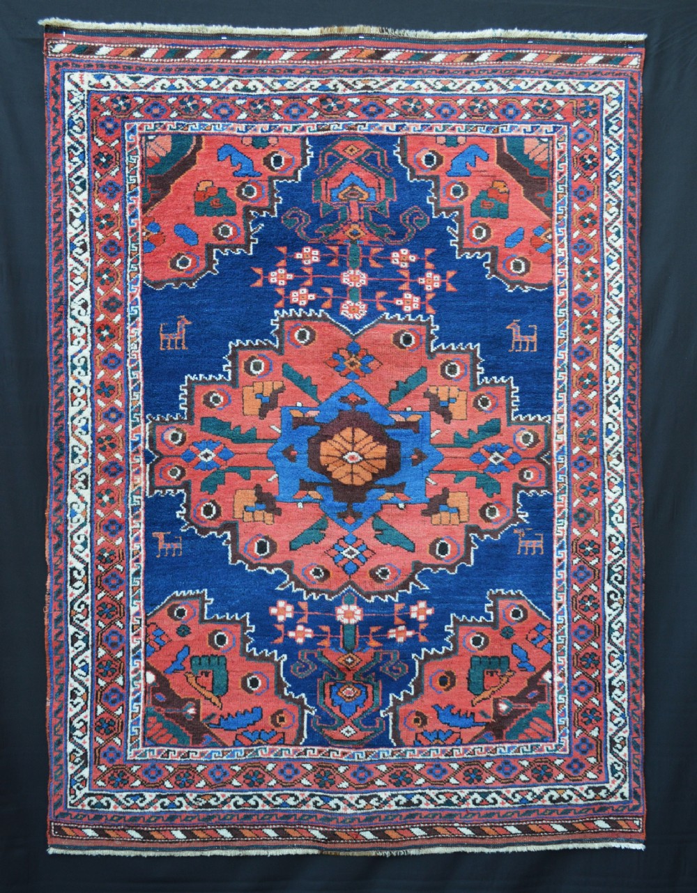 Antique Afshar Rug, Neiriz, Kerman Province, Southern Persia.