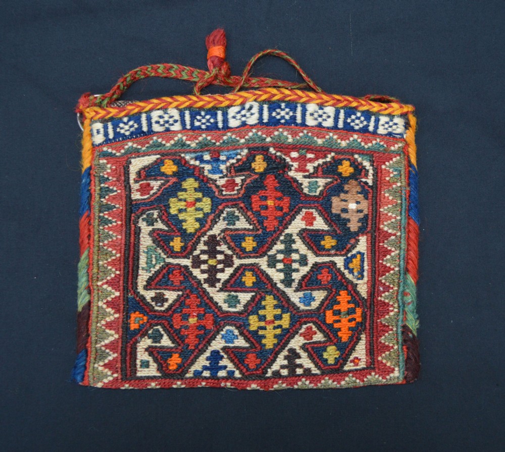 Antique Vanity-Bag (chanteh), Qashqa'i Nomads, Fars Province, South-West Persia.