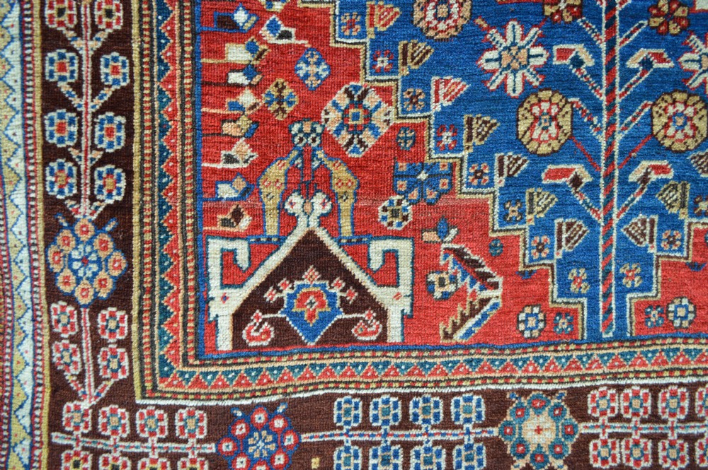 Antique Qashqa'i Tribal Rug, Shesh Boluki Taifeh, Fars Province, South-West Persia. View III