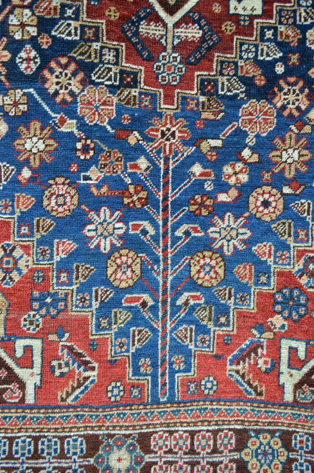Antique Qashqa'i Tribal Rug, Shesh Boluki Taifeh, Fars Province, South-West Persia. View IV