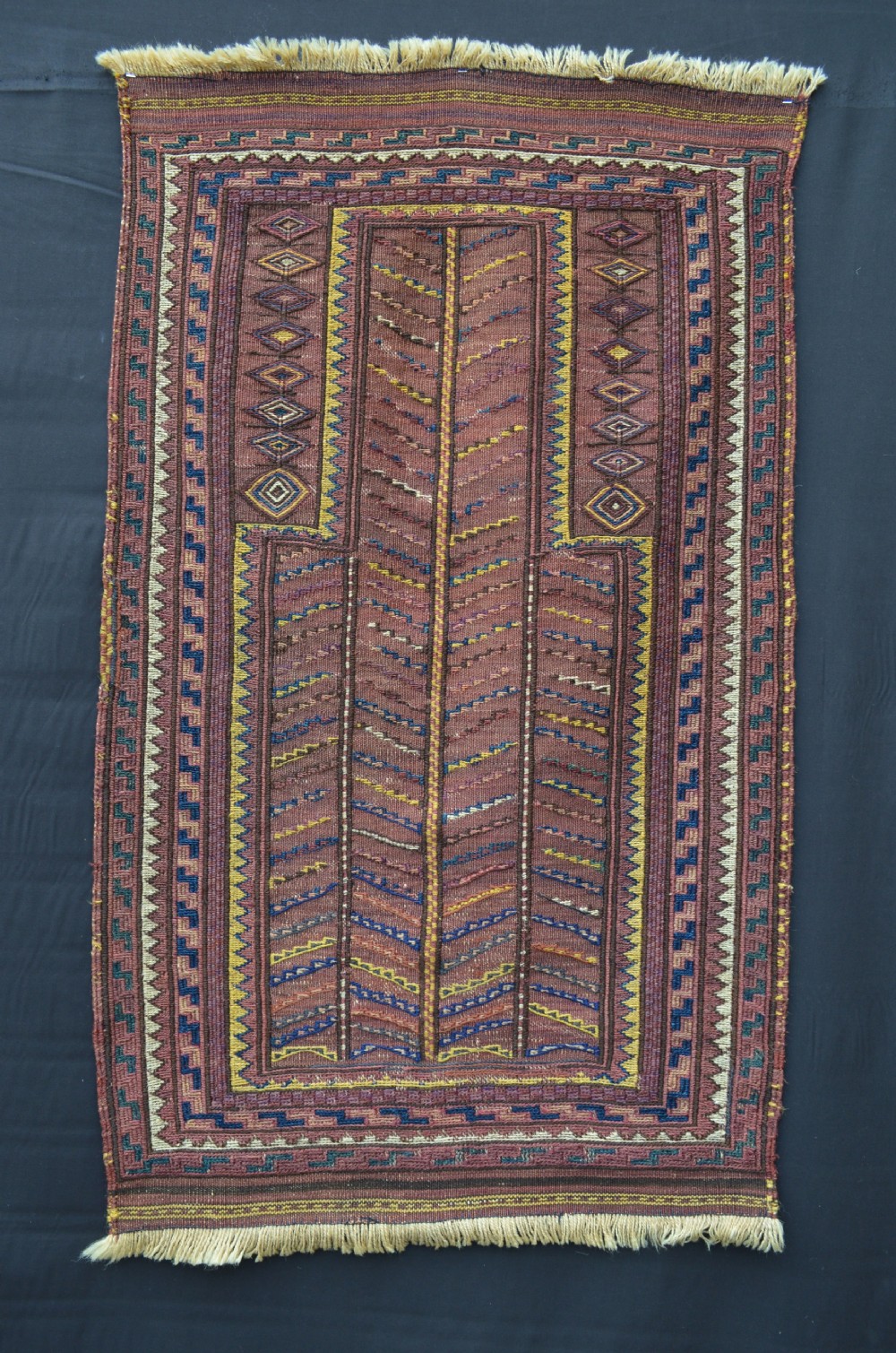 Antique Prayer Flat-Weave, Kordi Tribes, Quchan Region, Khorassan, North-East Persia.