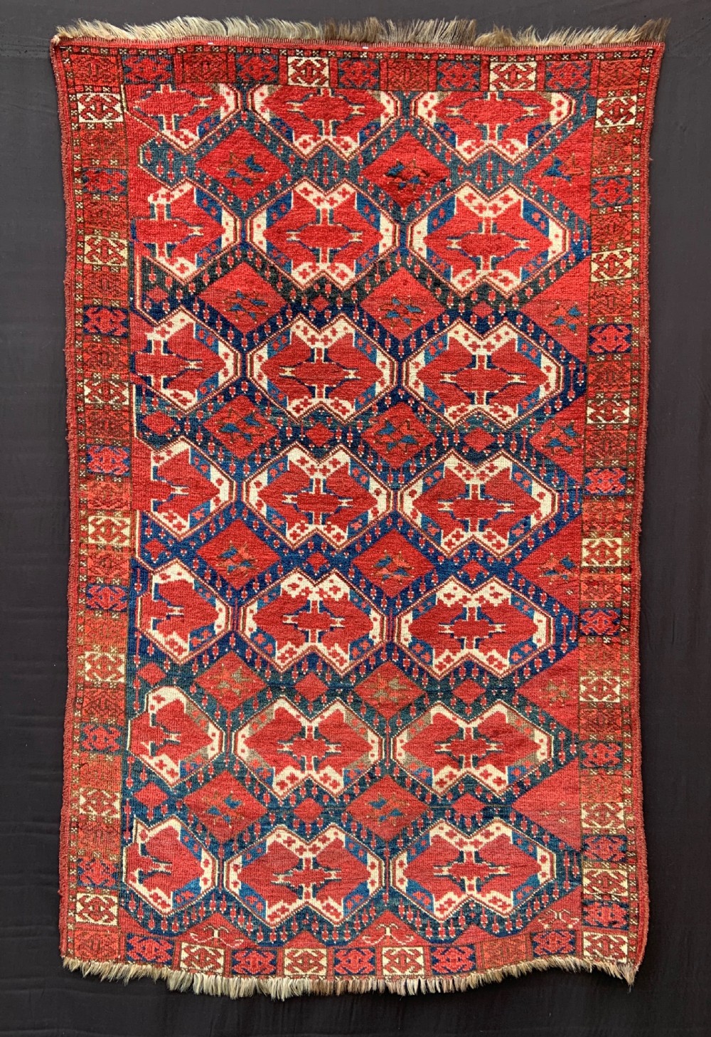 Antique Turkmen Rug, Ersary Nomads, Beshir Region of the Middle Amu Darya Basin, Turkmenistan, Central Asia.