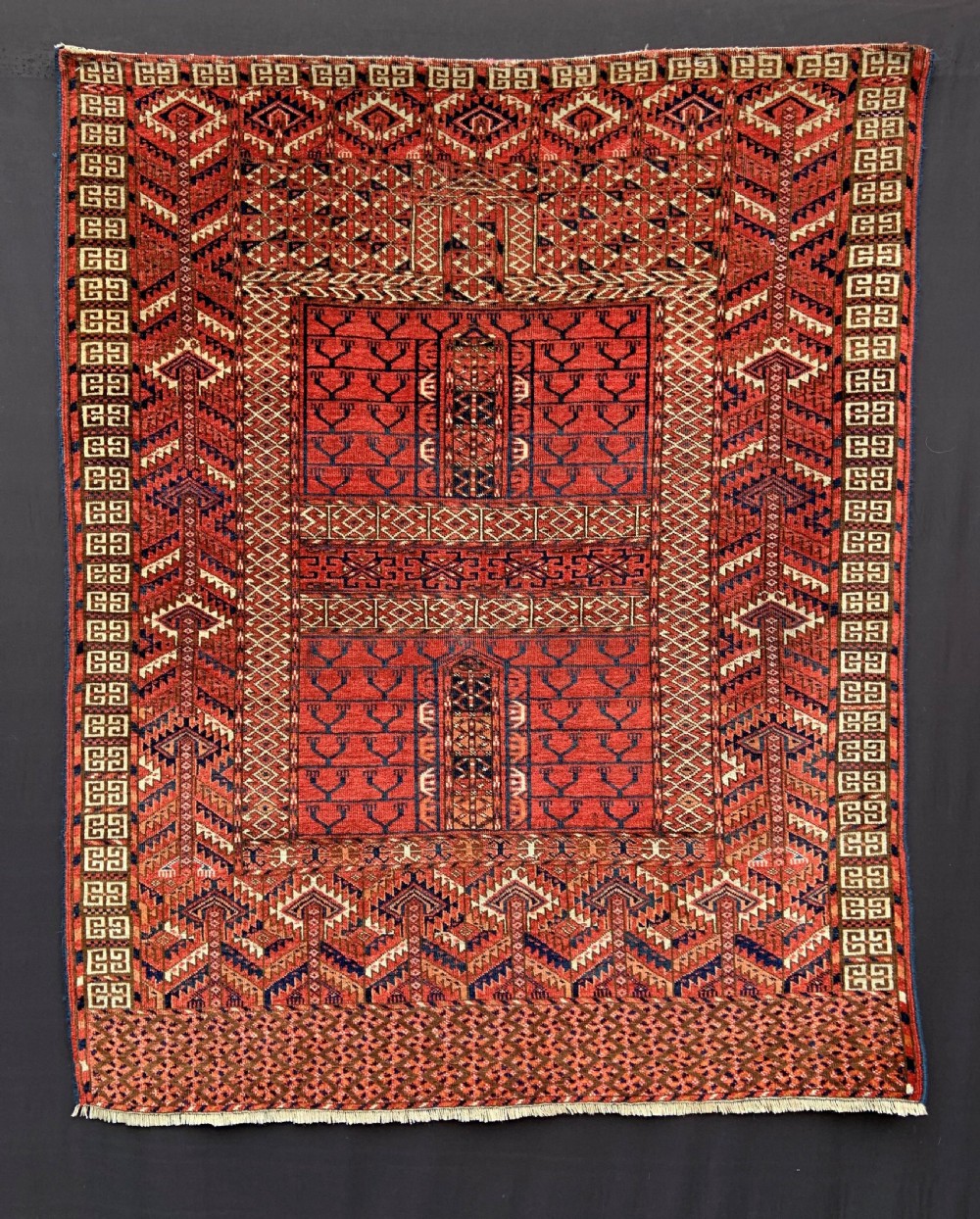 Antique Turkmen Engsi, Teke Tribe, Merv Oasis, Turkmenistan, Central Asia.