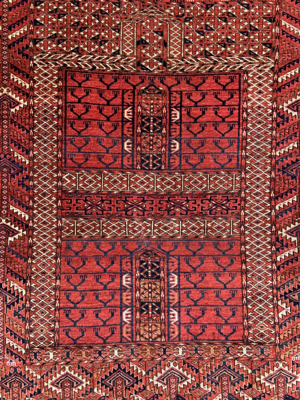 Antique Turkmen Engsi, Teke Tribe, Merv Oasis, Turkmenistan, Central Asia. View IV