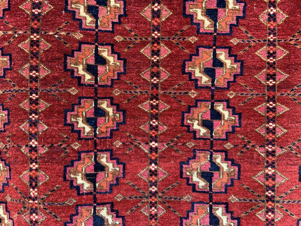 Antique Turkmen Wedding Rug, Teke Tribes, Akhal Oasis, Turkmenistan, Central Asia. View II