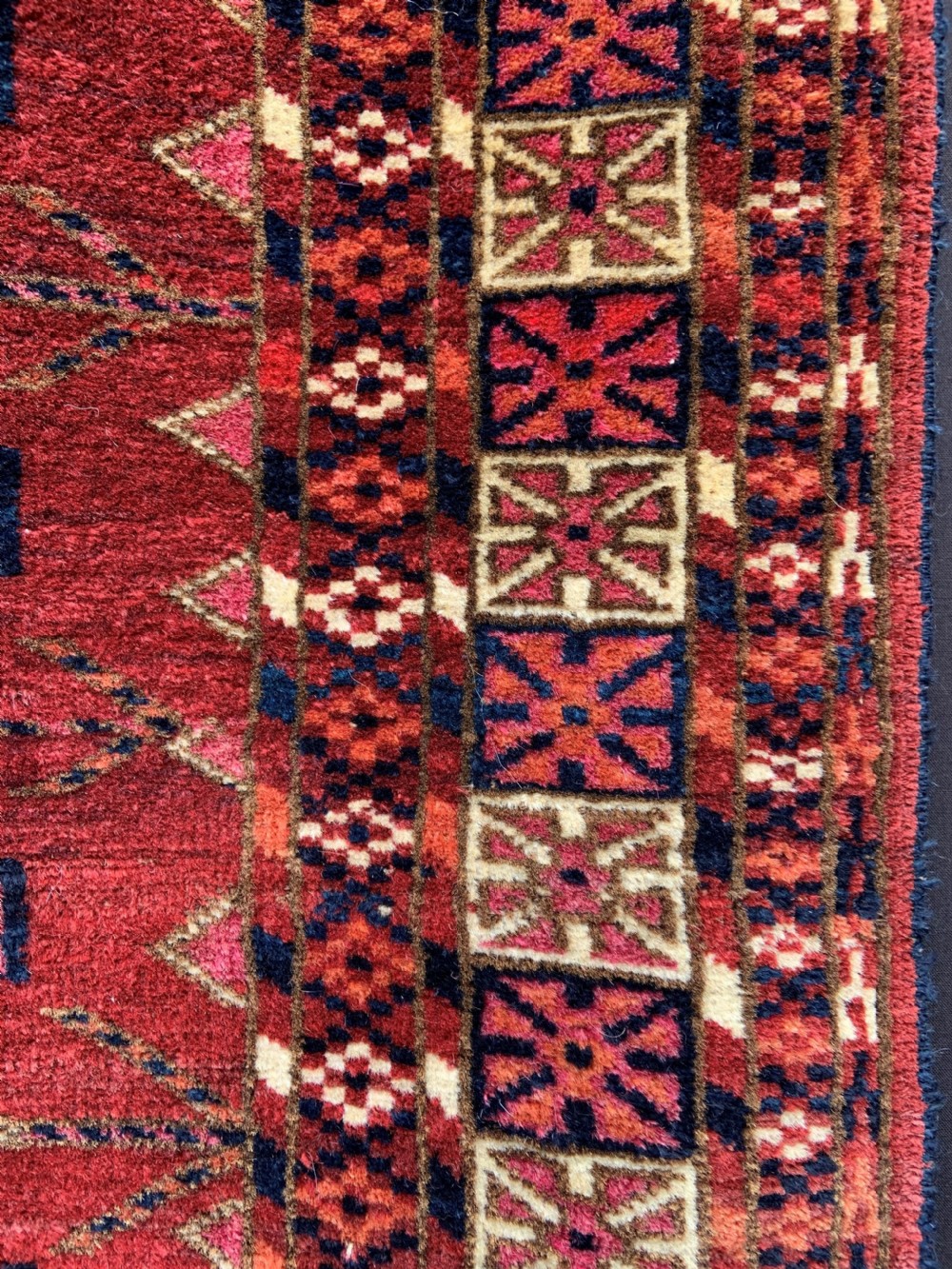Antique Turkmen Wedding Rug, Teke Tribes, Akhal Oasis, Turkmenistan, Central Asia. View V