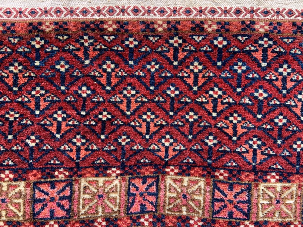 Antique Turkmen Wedding Rug, Teke Tribes, Akhal Oasis, Turkmenistan, Central Asia. View VI