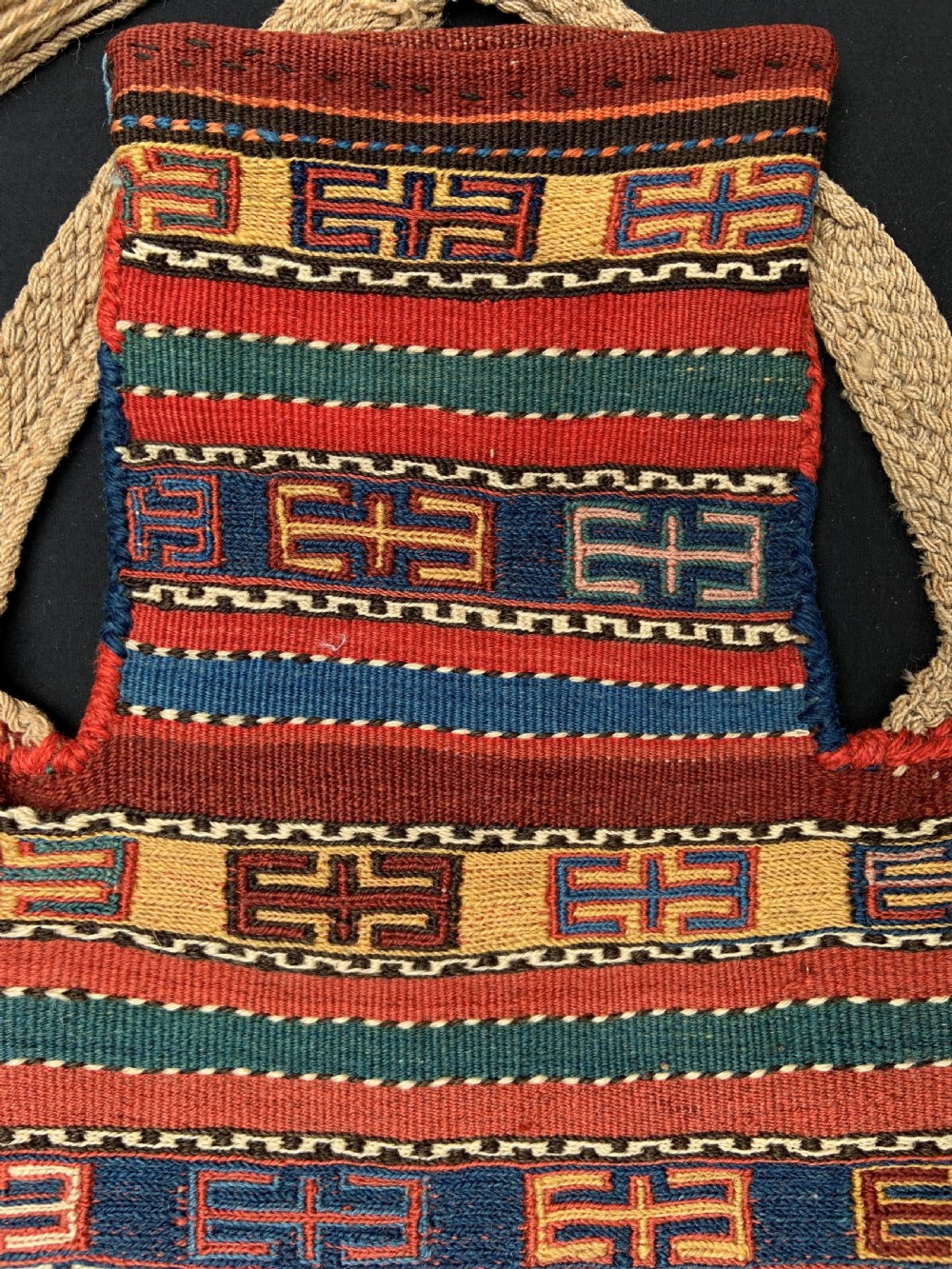 Antique Salt-Bag, Shahsevan Nomads of Hashtrud, North-West Persia. View II