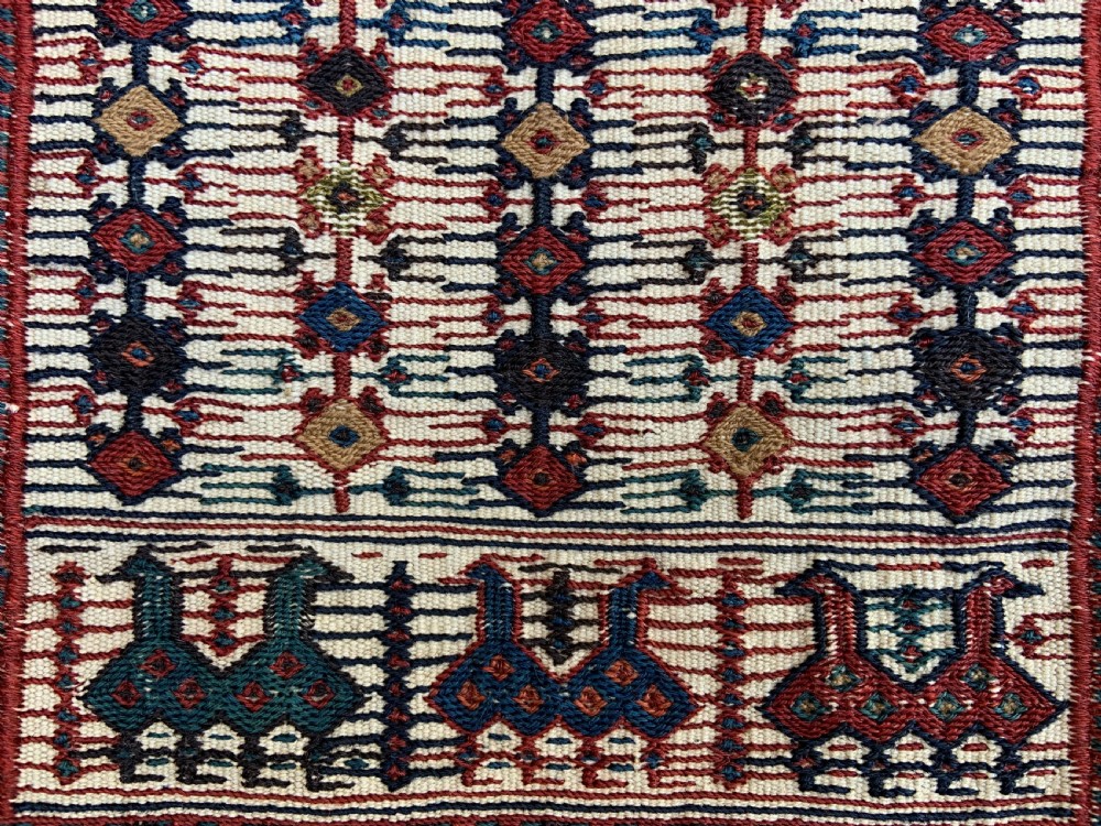 Antique Spindle-Bag, Bakhtiari Nomads, The Chahar Mahal, Western Persia. View III
