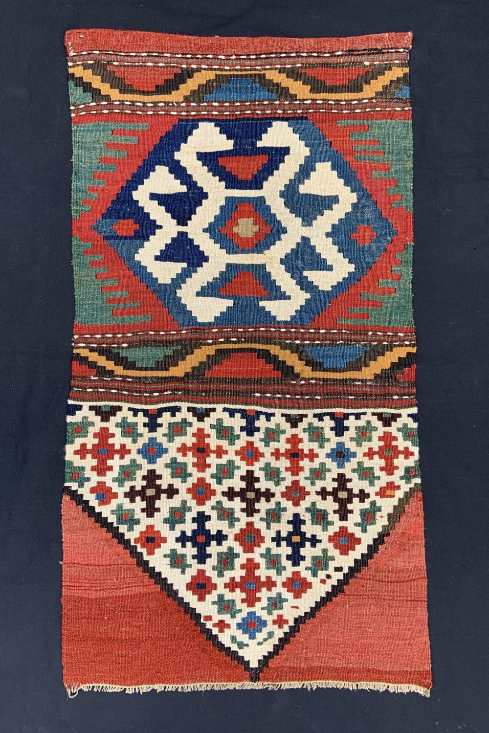 Antique Mafrash End Panel, Shahsevan Tribes, Moghan Plain, Azerbaijan.