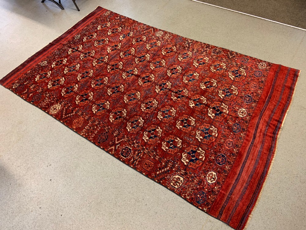 Antique Turkmen Main Carpet, Teke Tribes, Turkmenistan, Central Asia