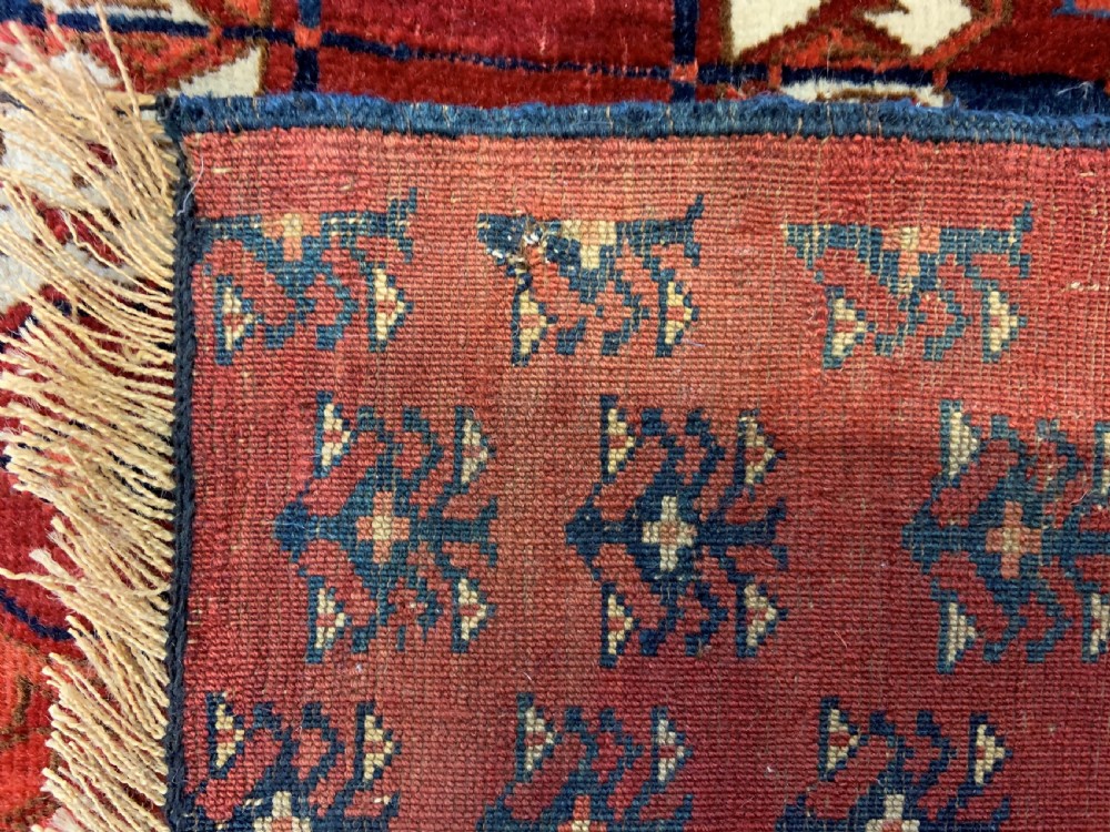 Antique Turkmen Main Carpet, Teke Tribes, Turkmenistan, Central Asia. View V