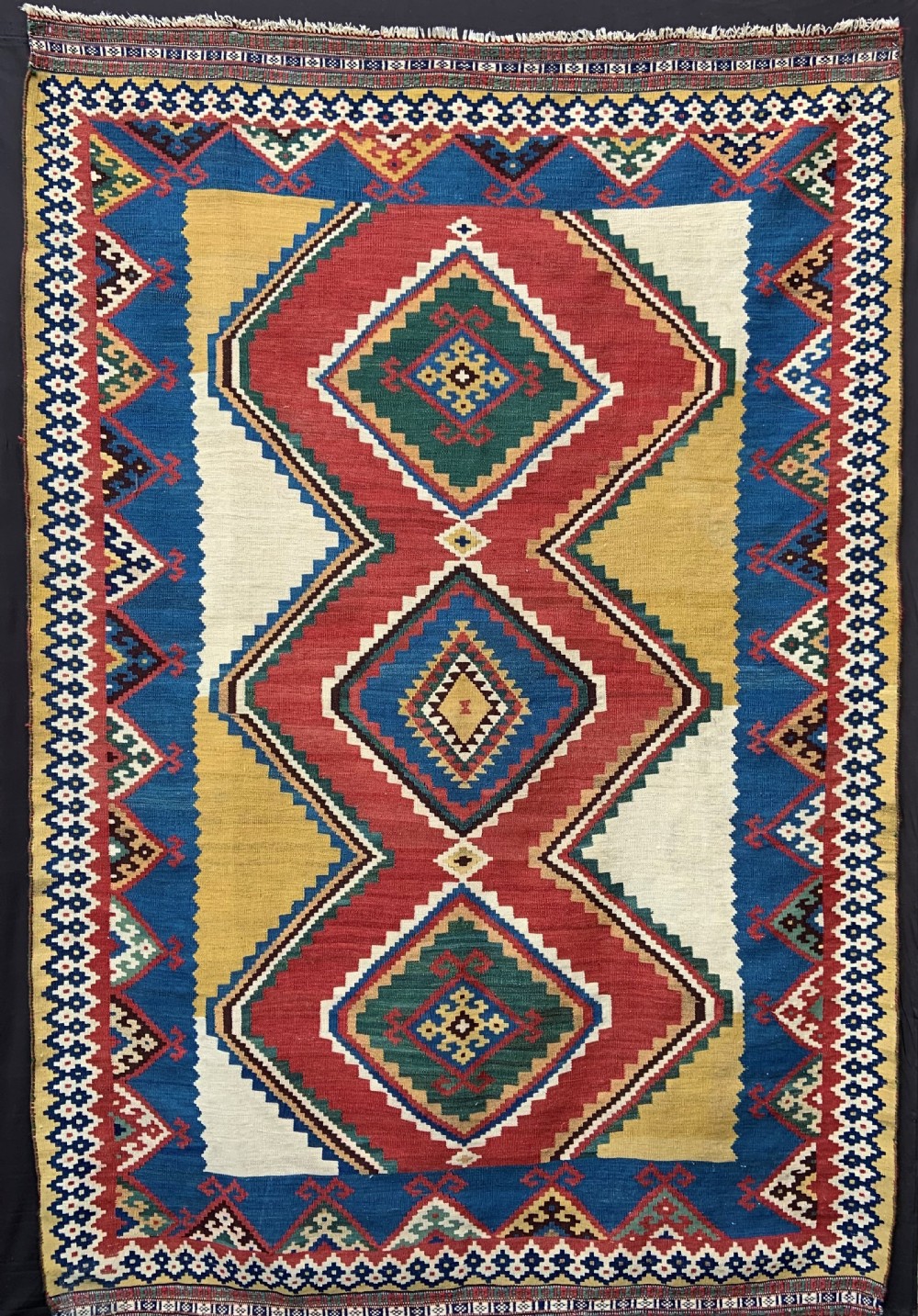 Antique Kilim, Qashqa'i Nomads, Fars Province. South-West Persia.
