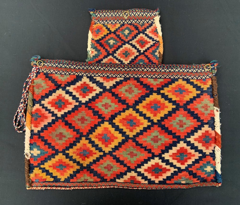 Antique Salt-Bag, Qashqa'i Nomads, Fars Province, South-West Persia. View IV