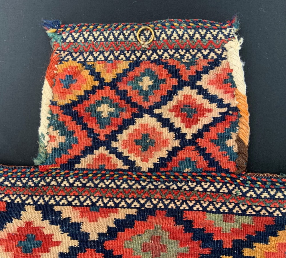 Antique Salt-Bag, Qashqa'i Nomads, Fars Province, South-West Persia. View V