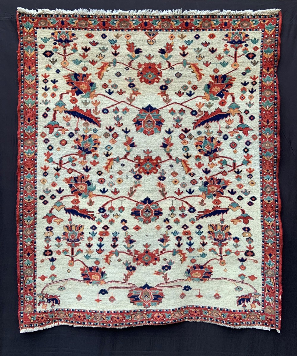 Antique Afshar Rug, Neiriz, Kerman Province, South Persia.