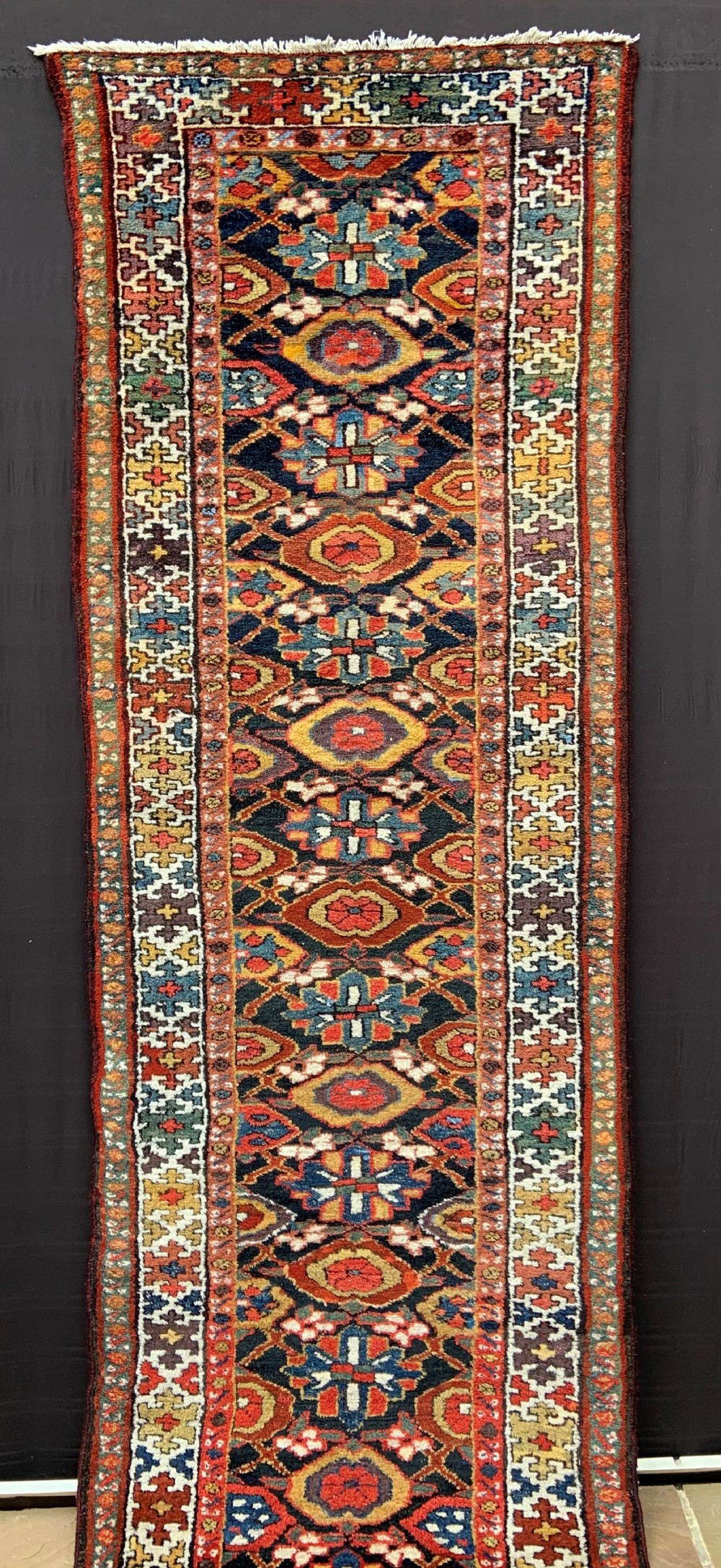 Antique Hall Runner, Kurdish Tribes of Bijar, Persian Kurdistan.