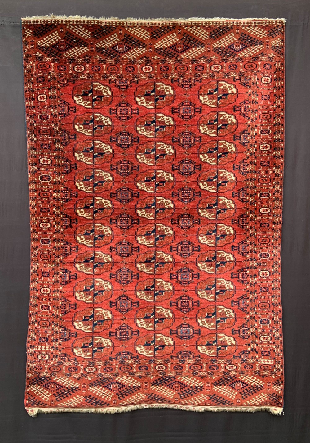 Antique Turkmen Rug, Teke Tribes, Turkmenistan, Central Asia.