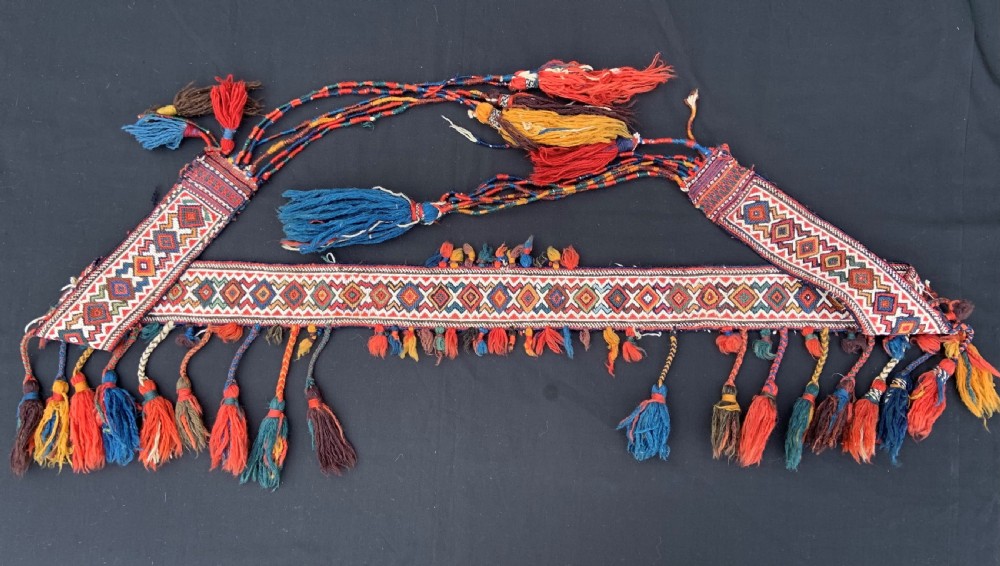 Antique Wedding Camel Decoration, Afshar Nomads, Kerman Province, South Persia.