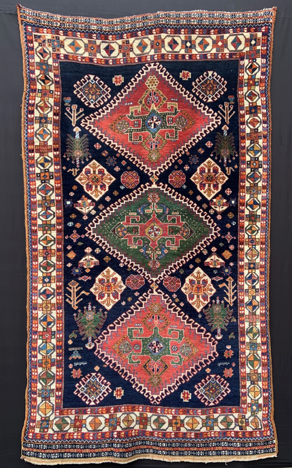 Antique Gabbeh, Qashqa'i Tribes, Fars Province, South-West Persia.