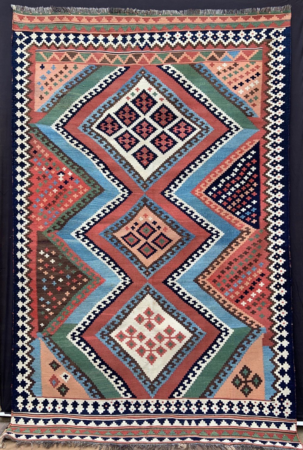 Antique Kilim, Qashqa'i Nomads, Fars Province, South-West Persia.