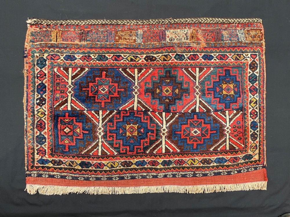 Antique Storage Bag-Face, Afshar Nomads, Kerman Province, South Persia.