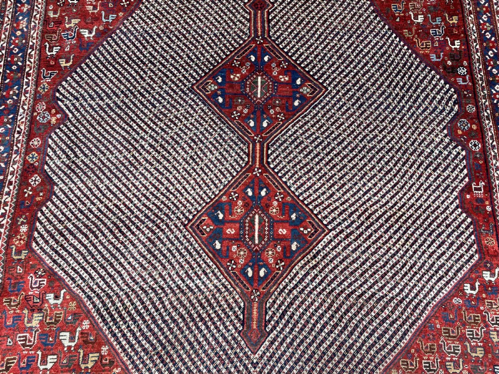 Antique Small Carpet, Khamseh Confederacy Tribes, South-West Persia. View III